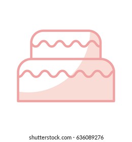 delicious birthday cake icon