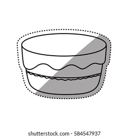 Delicious birthday cake icon vector illustration graphic design