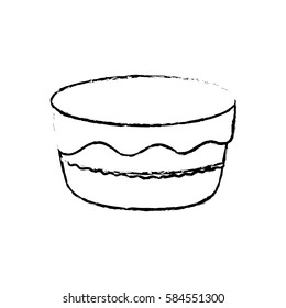 Delicious birthday cake icon vector illustration graphic design