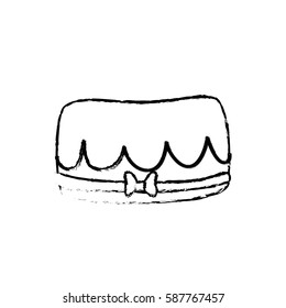 Delicious birthday cake icon vector illustration graphic design
