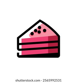 delicious birthday cake vector illustration