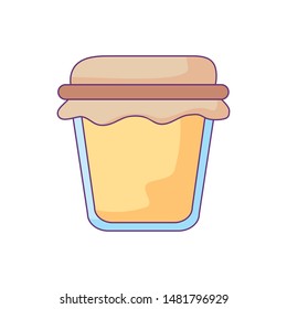 delicious bottle of honey isolated icon
