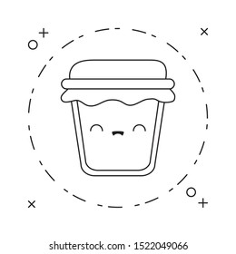 delicious bottle of honey kawaii style vector illustration design