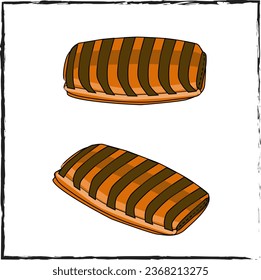 Delicious Bread with Banana Chocolate Inside