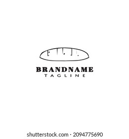 delicious bread cartoon logo icon design template black modern isolated vector illustration