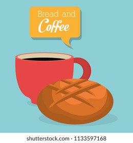 delicious bread and coffee label