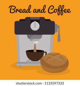 delicious bread and coffee label