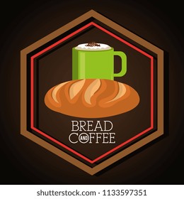 delicious bread and coffee label