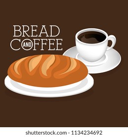 delicious bread and coffee label