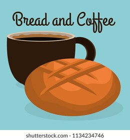 delicious bread and coffee label