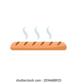 delicious bread french isolated icon