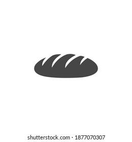 Köstliches Brotsymbol, schwarz-weißer Vektorgrafik