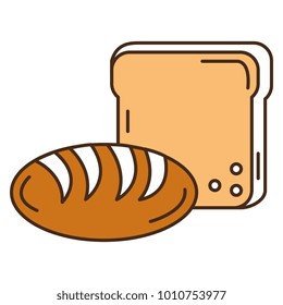 delicious bread isolated icon