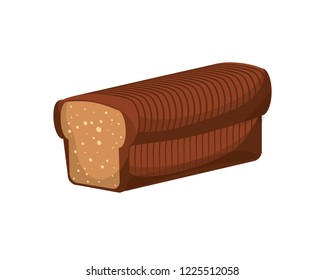 delicious bread isolated icon