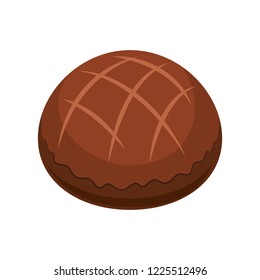 delicious bread isolated icon