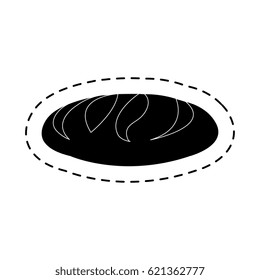 delicious bread isolated icon