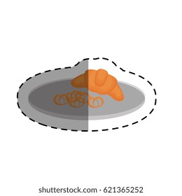 delicious bread isolated icon
