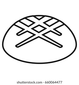 delicious bread isolated icon
