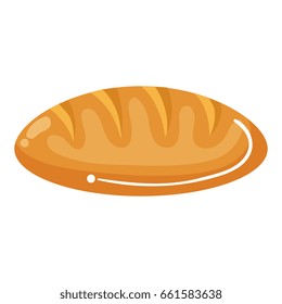 delicious bread isolated icon