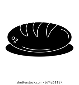 delicious bread isolated icon