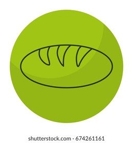 delicious bread isolated icon