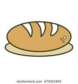 delicious bread isolated icon