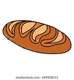 delicious bread isolated icon