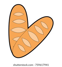 delicious bread isolated icon