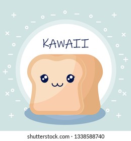 delicious bread kawaii character