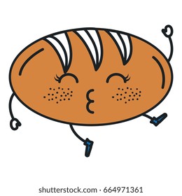 delicious bread kawaii character
