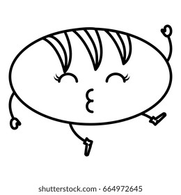 delicious bread kawaii character