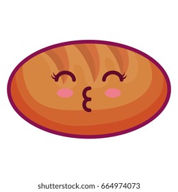 delicious bread kawaii character