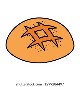 delicious bread pastry icon