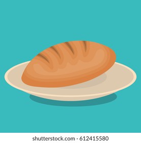 delicious bread product icon