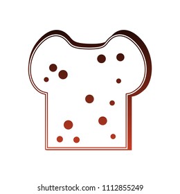 Delicious bread slice red lines