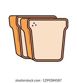 delicious bread toast icon