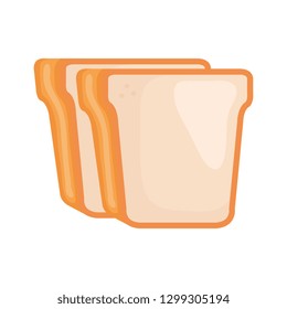 delicious bread toast icon