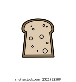 delicious bread toast isolated icon vector illustration design icon