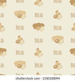 Delicious Bread Vector Illustration Retro Background Pattern