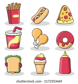 delicious breads, cakes and bakeries, cartoon style drawing for graphic desinger use, vector illustration