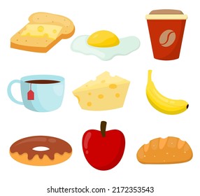 delicious breads, cakes and bakeries, cartoon style drawing for graphic desinger use, vector illustration