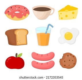 delicious breads, cakes and bakeries, cartoon style drawing for graphic desinger use, vector illustration
