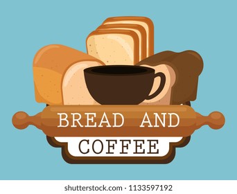 delicious breads and coffee label