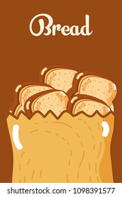 Delicious breads inside paper bag