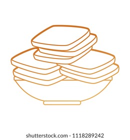 delicious breads sliced in dish