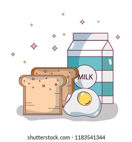 Delicious breakfast cartoons