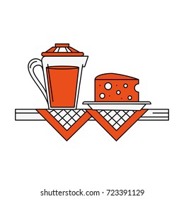 Delicious breakfast with cheese