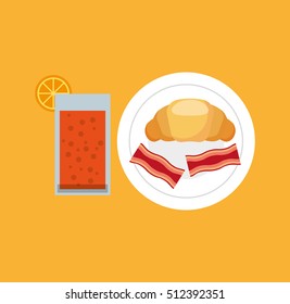 delicious breakfast menu icon vector illustration design