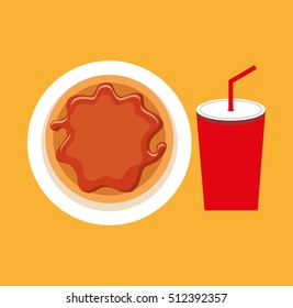 delicious breakfast menu icon vector illustration design