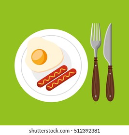 delicious breakfast menu icon vector illustration design
